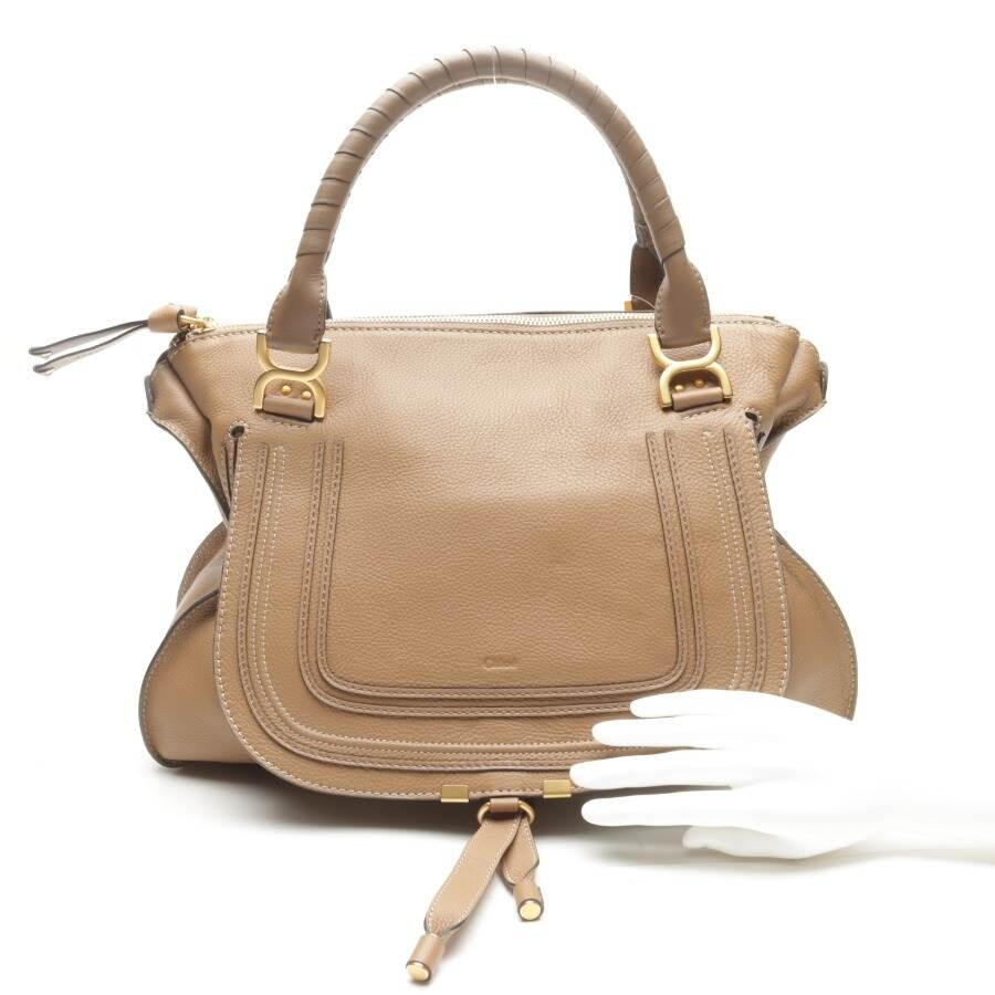 Image 4 of Marcie Tote Bag Large Handbag Light Brown in color Brown | Vite EnVogue