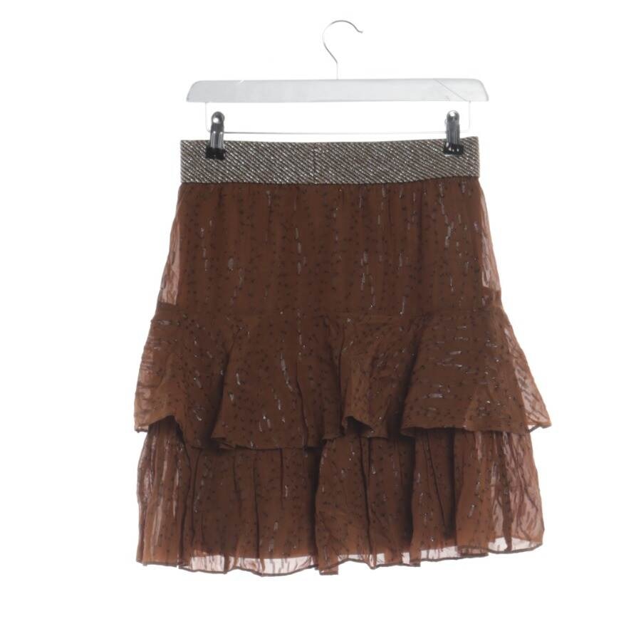 Image 2 of Skirt 34 Brown in color Brown | Vite EnVogue