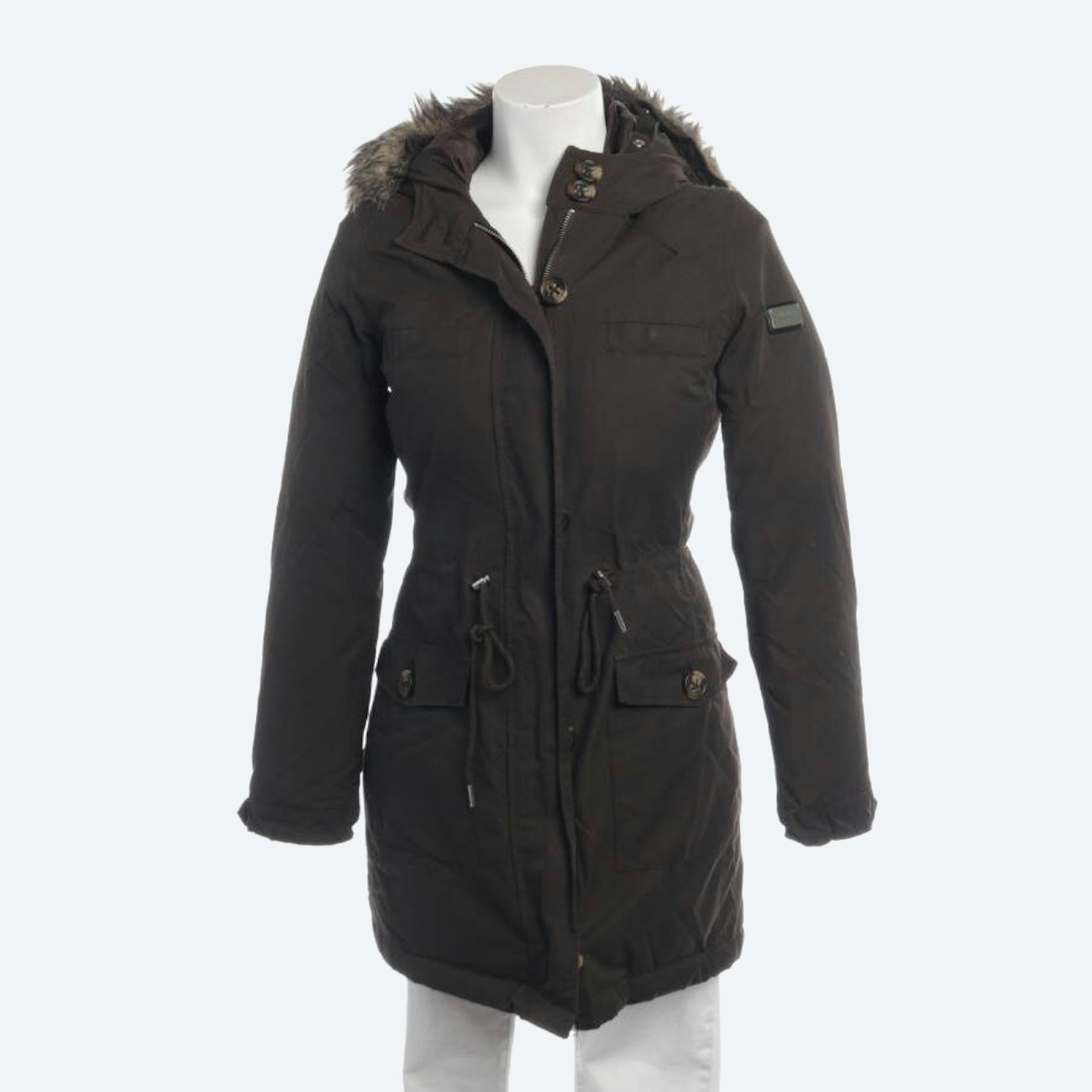 Image 1 of Winter Coat XS Dark Brown in color Brown | Vite EnVogue