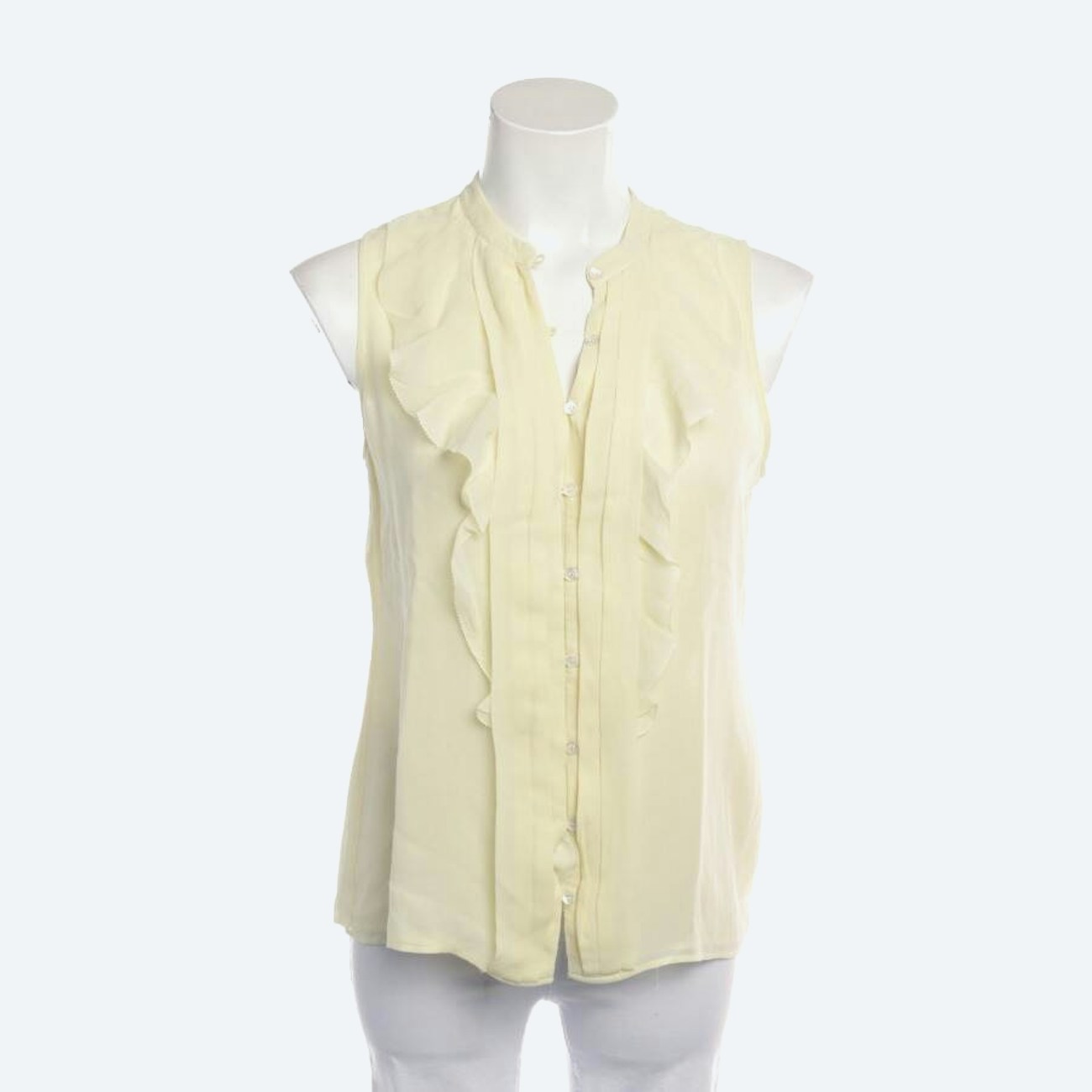 Image 1 of Silk Top 40 Pastel Yellow in color Yellow | Vite EnVogue