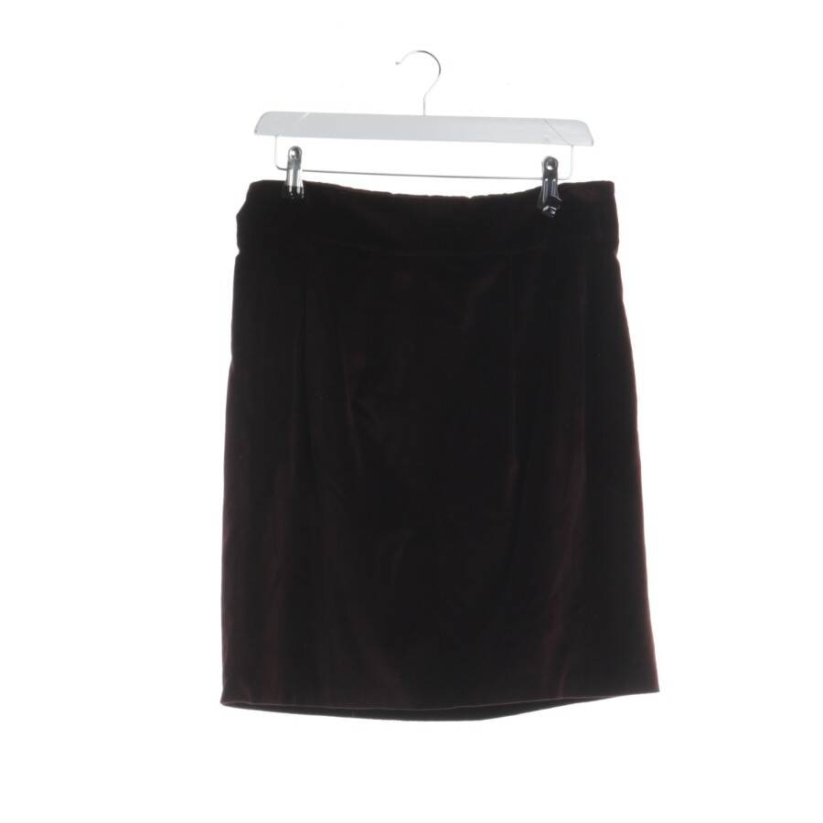 Image 1 of Velvet Skirt 42 Dark Brown in color Brown | Vite EnVogue