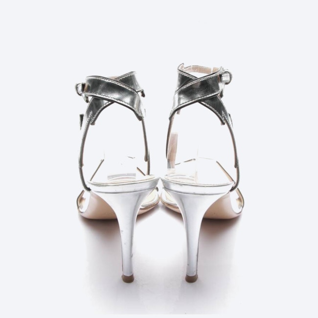 Image 3 of Heeled Sandals EUR 37 Silver in color Metallic | Vite EnVogue