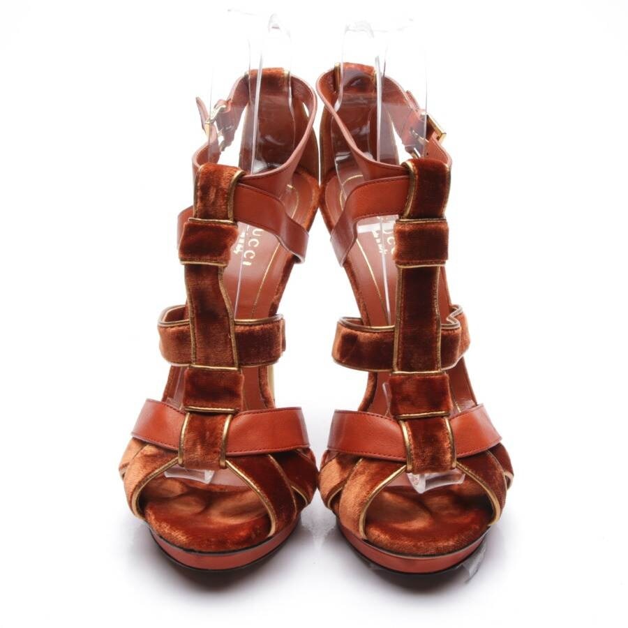 Image 2 of Heeled Sandals EUR 37 Copper in color Metallic | Vite EnVogue