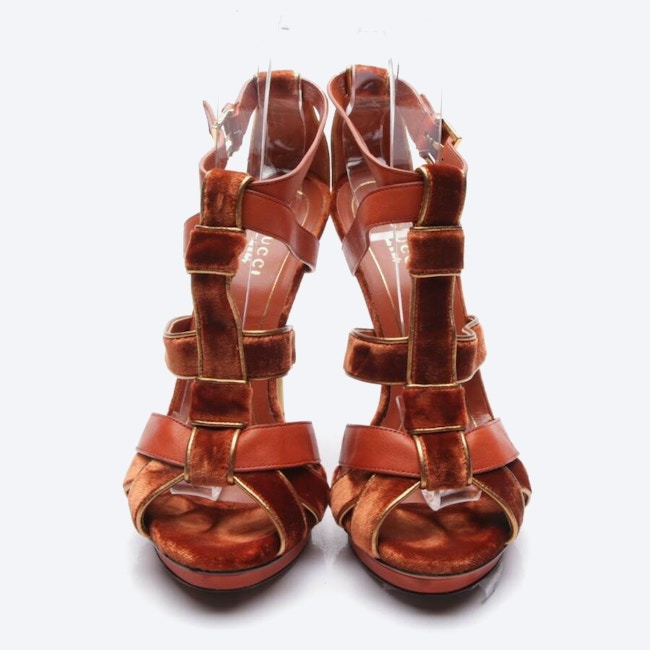 Image 2 of Heeled Sandals EUR 37 Copper in color Metallic | Vite EnVogue