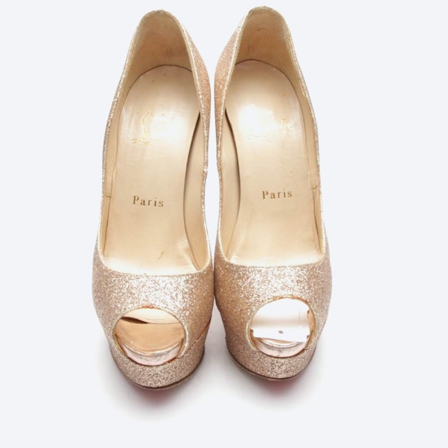 Image 2 of Peep Toes EUR 36 Gold in color Metallic | Vite EnVogue
