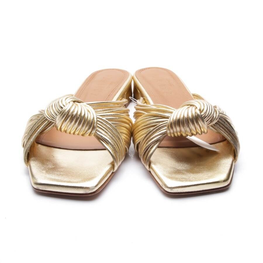 Image 2 of Heeled Sandals EUR 39 Gold in color Metallic | Vite EnVogue