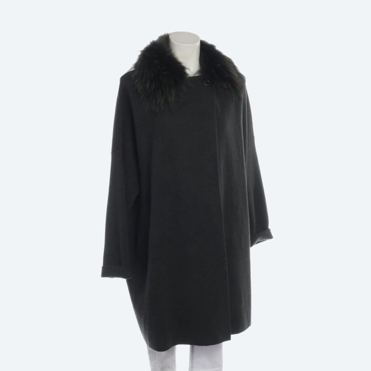 Image 1 of Wool Coat 32 Dark Gray in color Gray | Vite EnVogue