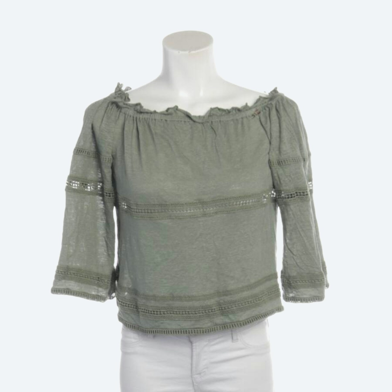 Image 1 of Shirt Blouse 34 Olive Green in color Green | Vite EnVogue