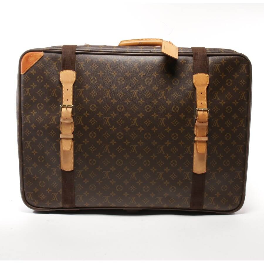 Image 1 of Suitcase Dark Brown in color Brown | Vite EnVogue