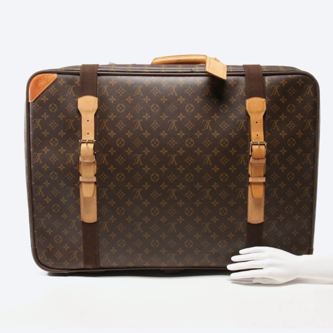 Image 4 of Suitcase Dark Brown in color Brown | Vite EnVogue