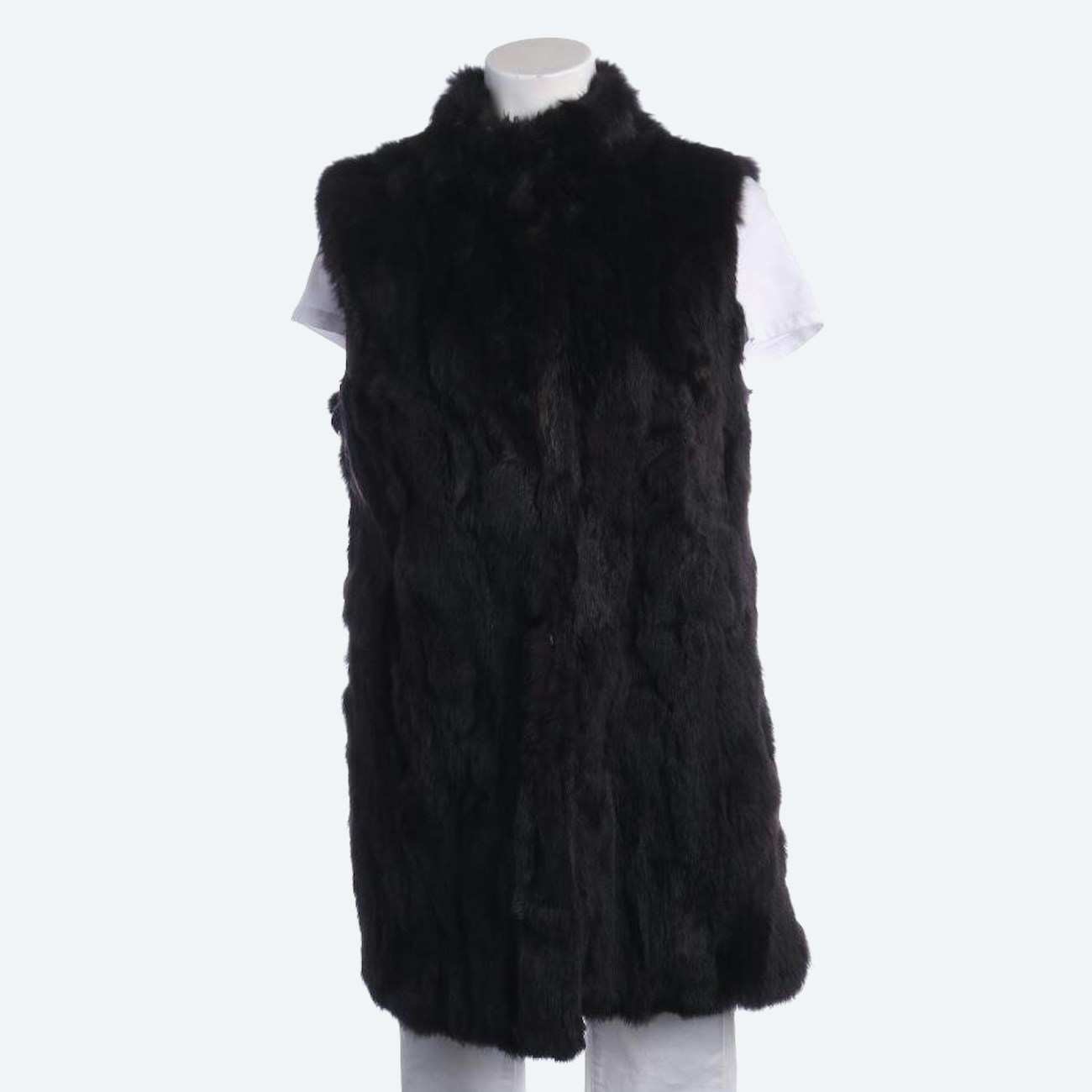 Image 1 of Fur Vest 36 Dark Brown in color Brown | Vite EnVogue