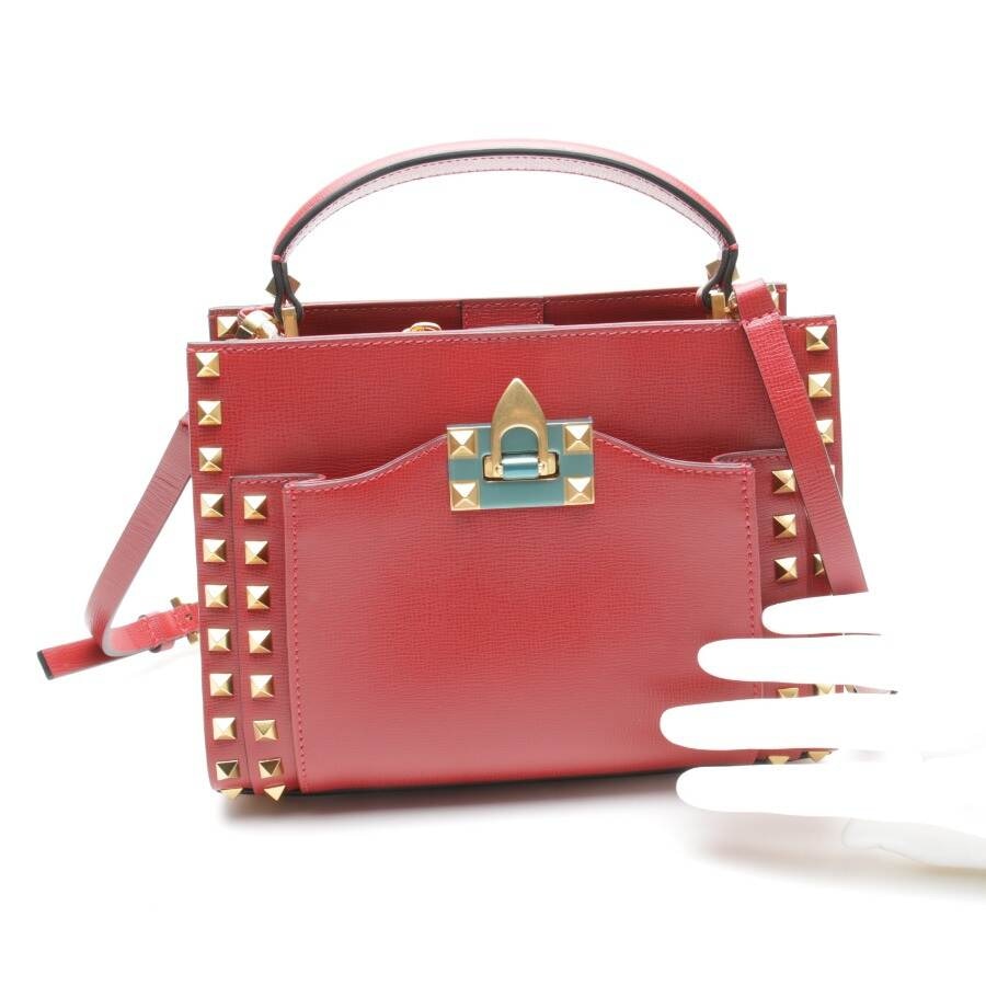 Image 4 of Rockstud Handbag Red in color Red | Vite EnVogue