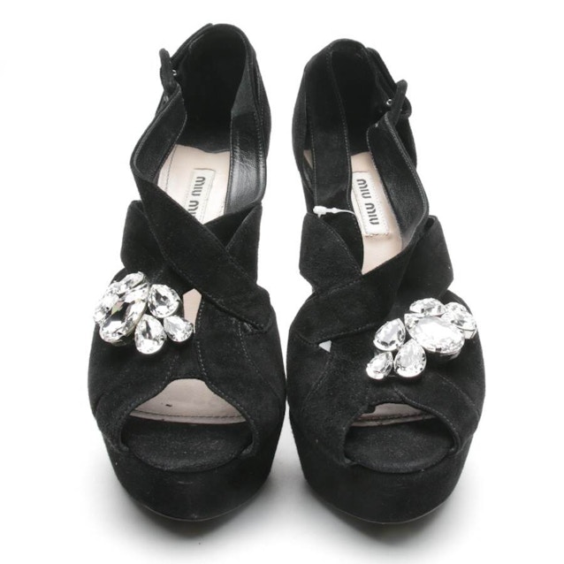 Heeled Sandals EUR 40 Black | Vite EnVogue