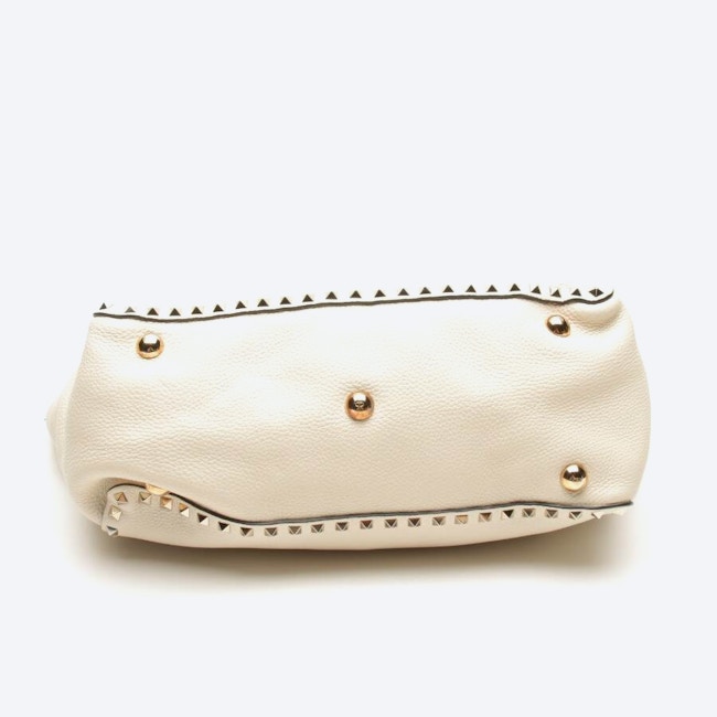 Image 3 of Rockstud Shoulder Bag Beige in color White | Vite EnVogue