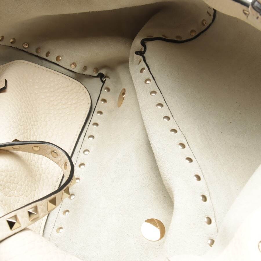 Image 5 of Rockstud Shoulder Bag Beige in color White | Vite EnVogue