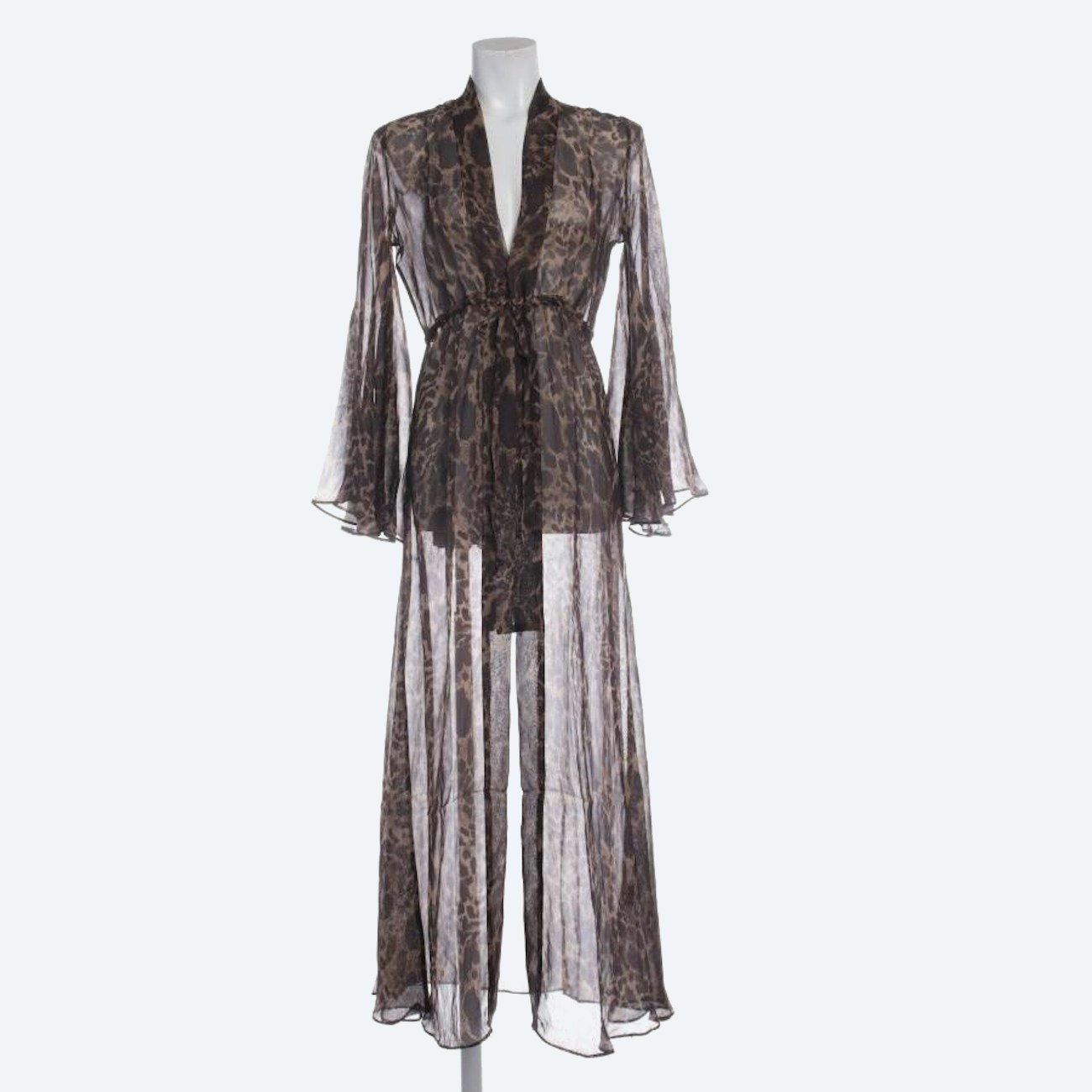Image 1 of Silk Dress XS Dark Brown in color Brown | Vite EnVogue