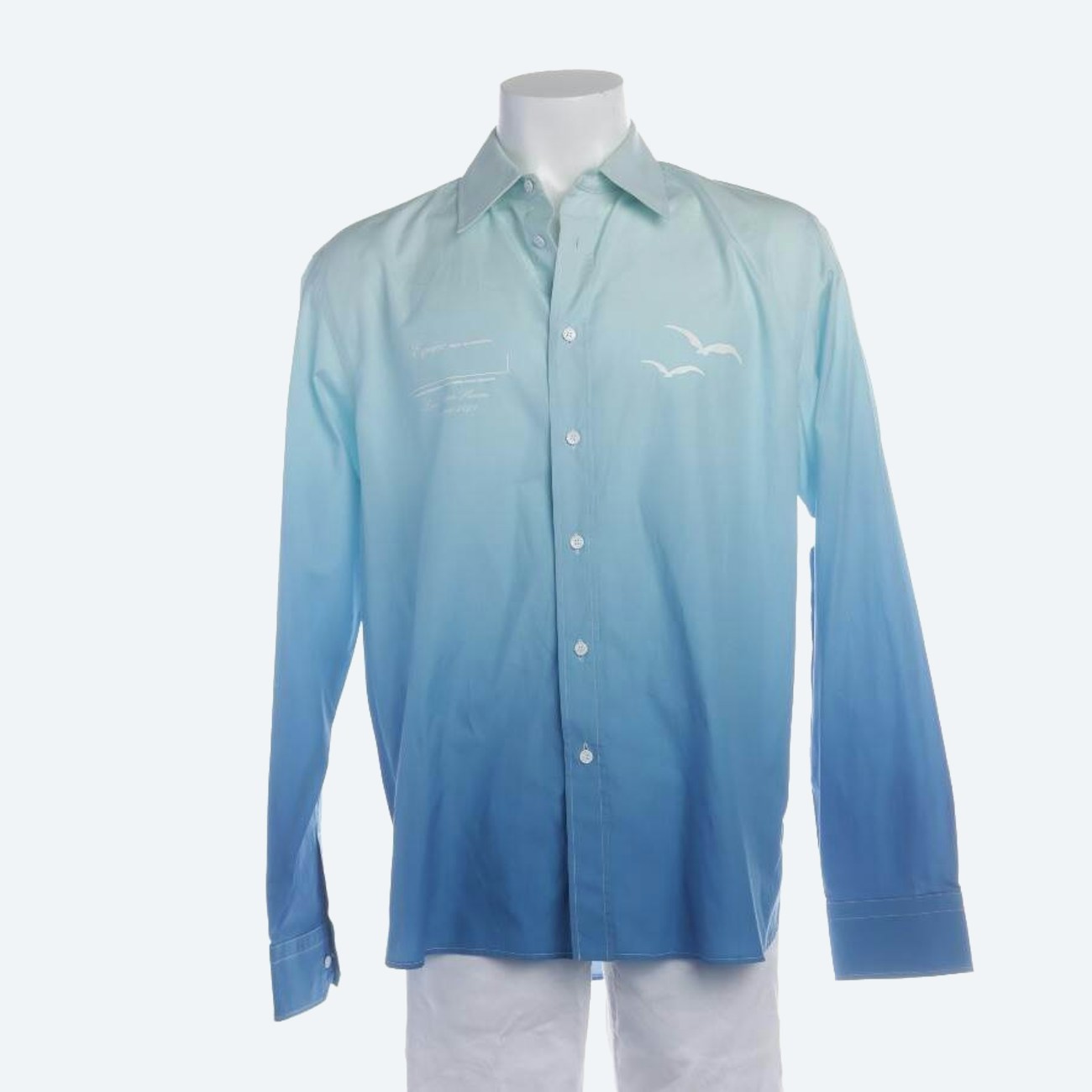 Image 1 of Casual Shirt L Turquoise in color Blue | Vite EnVogue