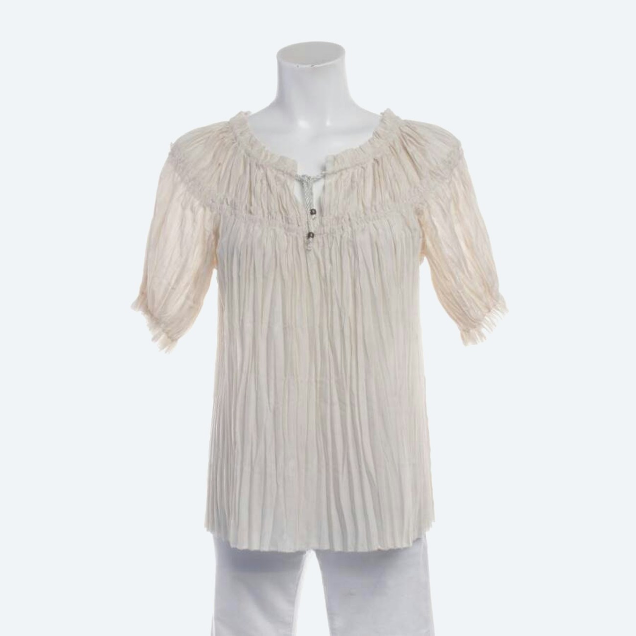 Image 1 of Shirt Blouse 38 Beige in color White | Vite EnVogue