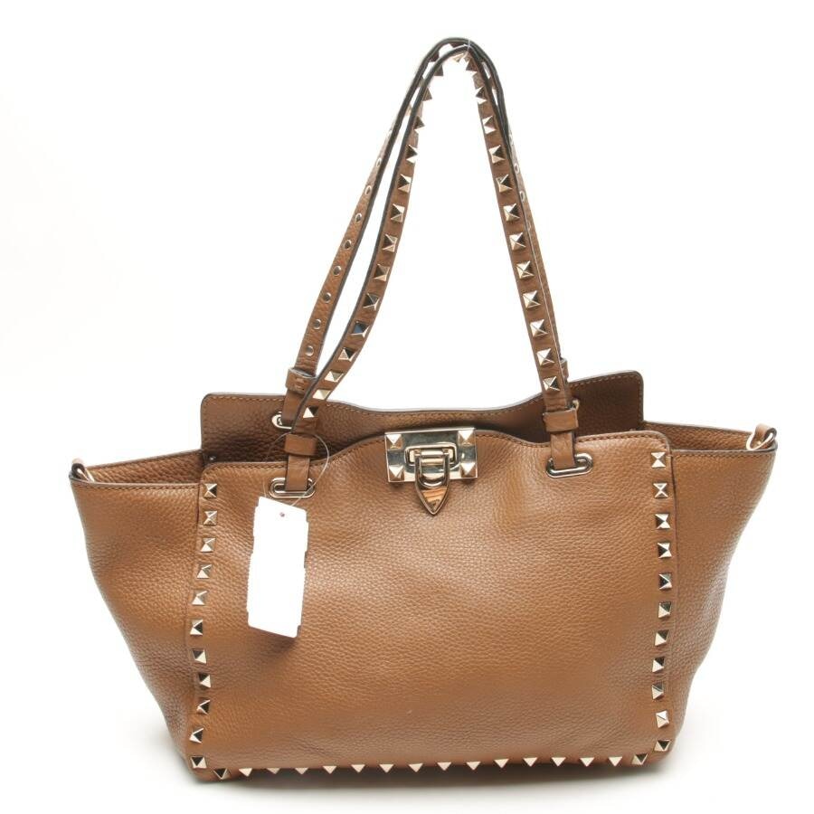 Image 1 of Rockstud Handbag Brown in color Brown | Vite EnVogue