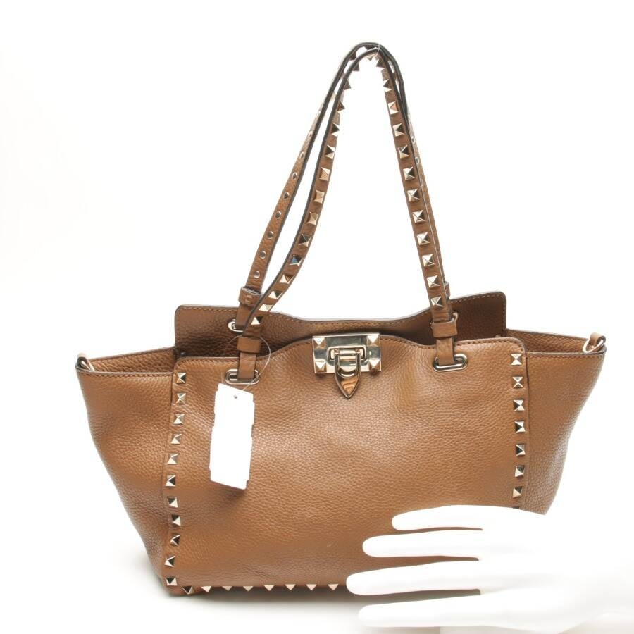 Image 4 of Rockstud Handbag Brown in color Brown | Vite EnVogue