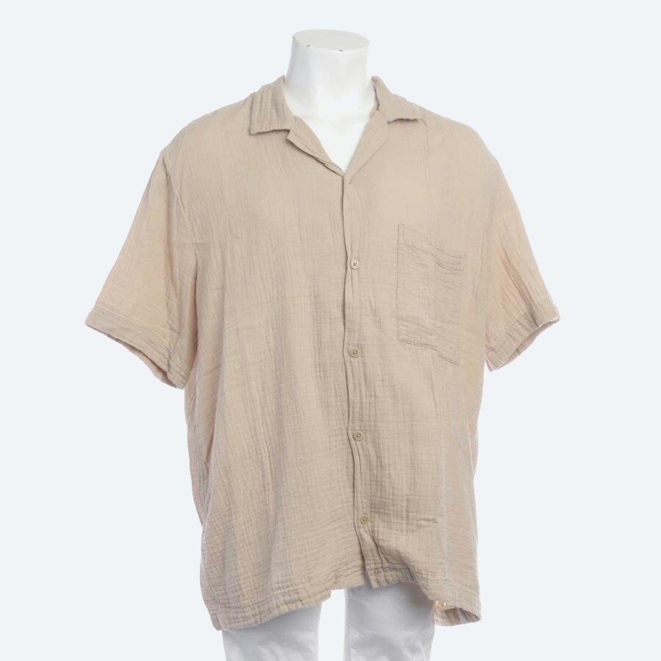 Image 1 of Casual Shirt 2XL Beige in color White | Vite EnVogue