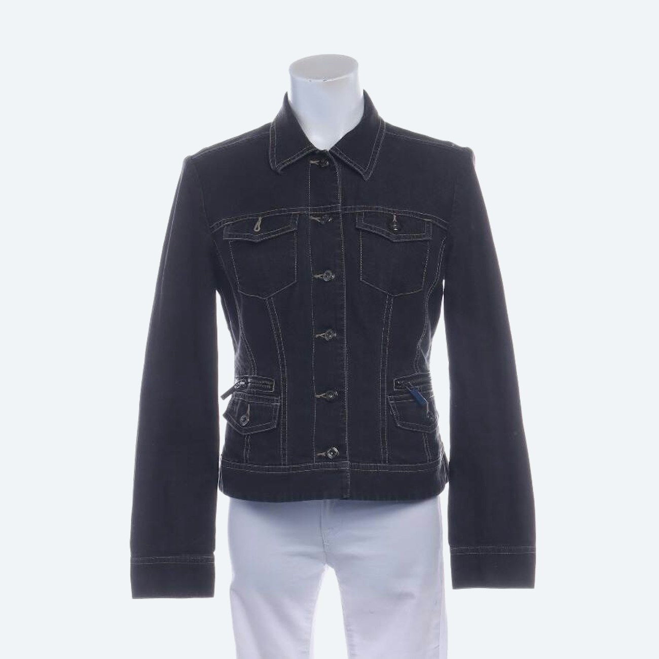Image 1 of Jeans Jacket 38 Black in color Black | Vite EnVogue