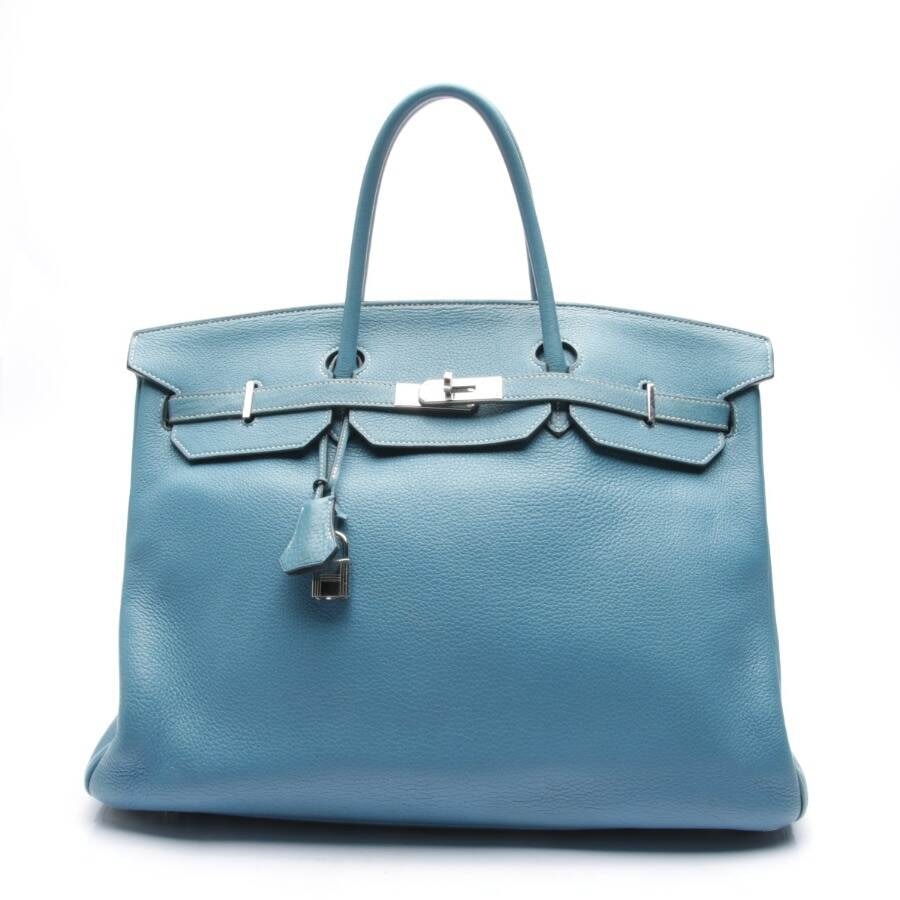 Image 1 of Birkin Bag 40 Handbag Turquoise in color Blue | Vite EnVogue