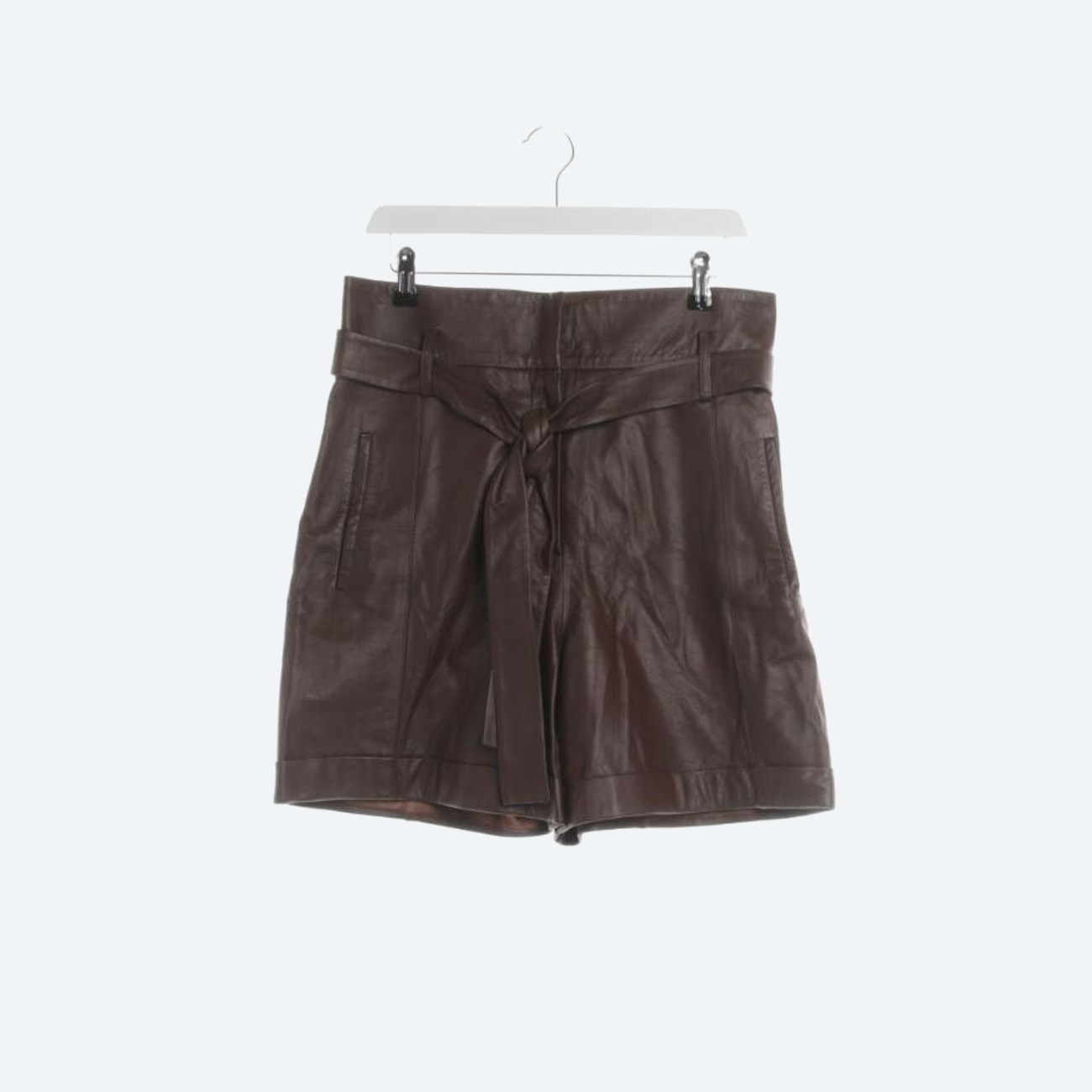 Image 1 of Leather Shorts 36 Brown in color Brown | Vite EnVogue