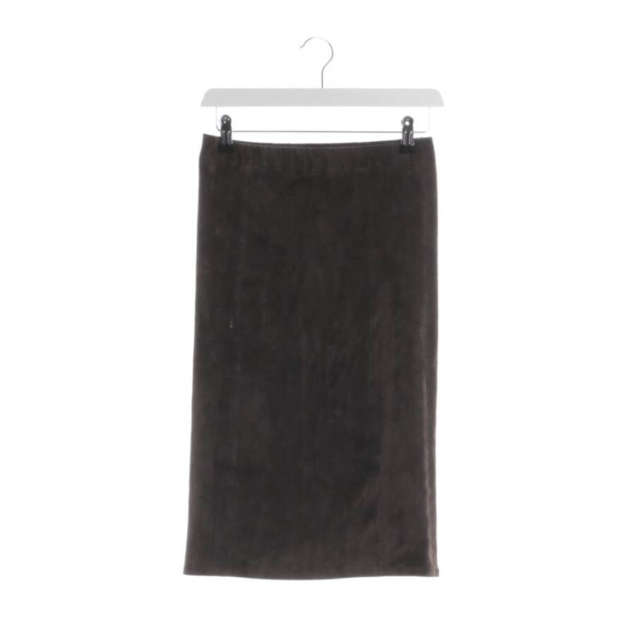 Image 1 of Leather Skirt S Dark Brown in color Brown | Vite EnVogue