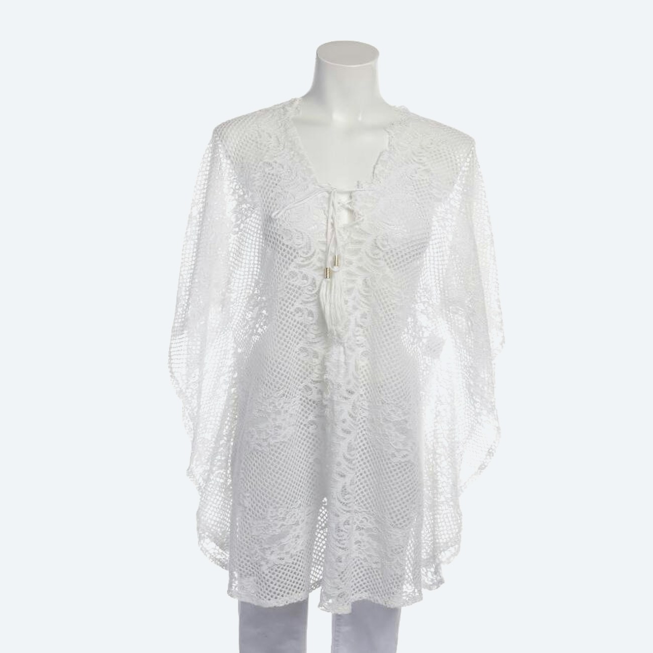 Image 1 of Shirt Blouse One Size White in color White | Vite EnVogue