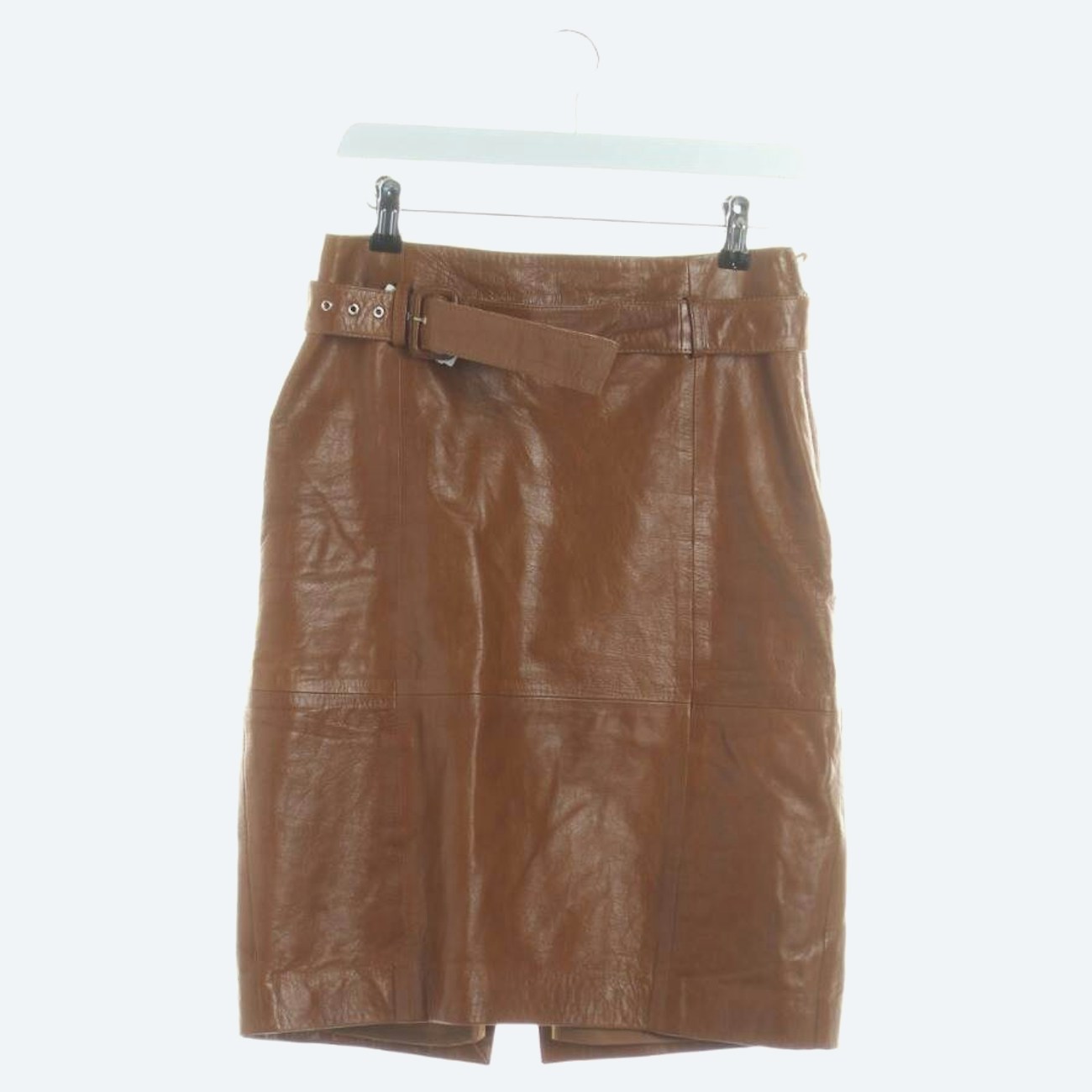 Image 1 of Leather Skirt 36 Camel in color Brown | Vite EnVogue