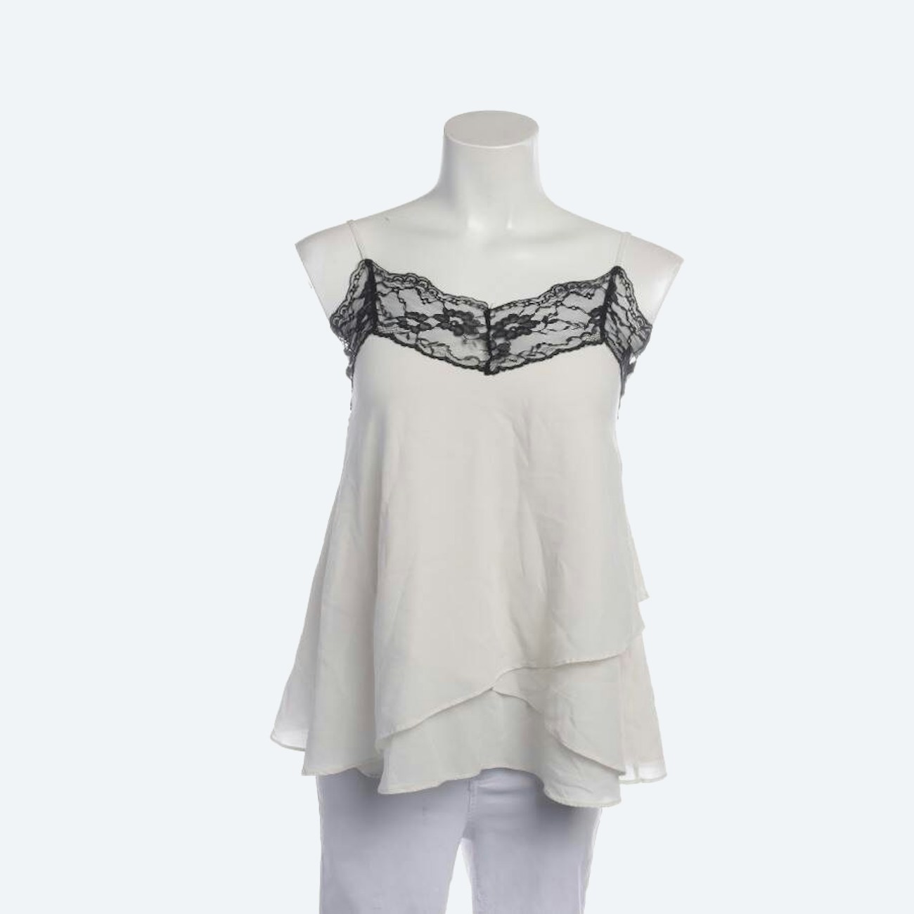 Image 1 of Silk Top 32 White in color White | Vite EnVogue