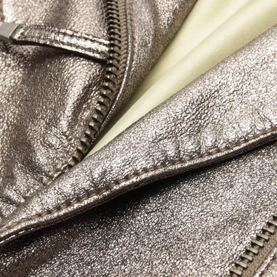 Image 3 of LeatherJacket S Gold in color Metallic | Vite EnVogue