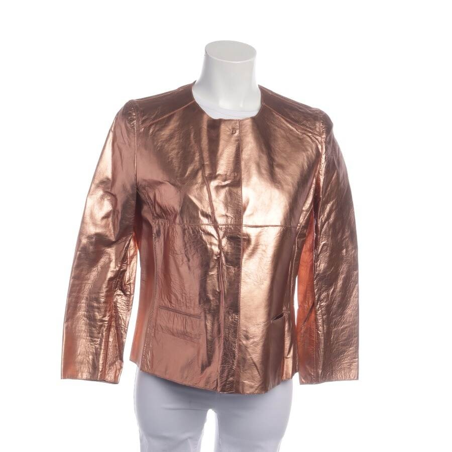 Image 1 of LeatherJacket 38 Rose Gold in color Metallic | Vite EnVogue