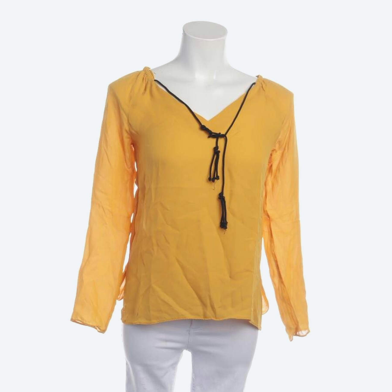 Image 1 of Silk Blouse 34 Yellow in color Yellow | Vite EnVogue