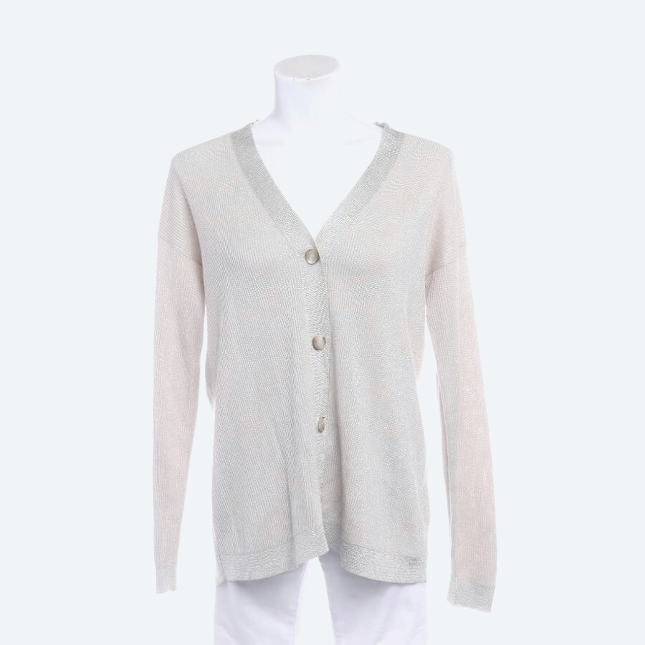 Image 1 of Cardigan 2XS Beige in color White | Vite EnVogue