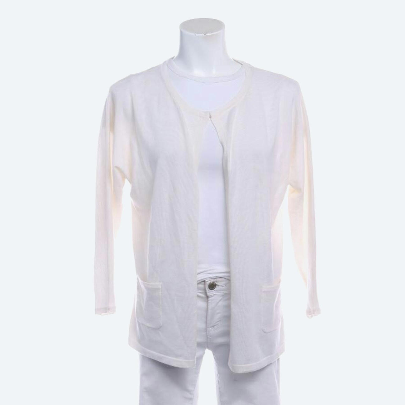 Image 1 of Wool Cardigan 36 Cream in color White | Vite EnVogue