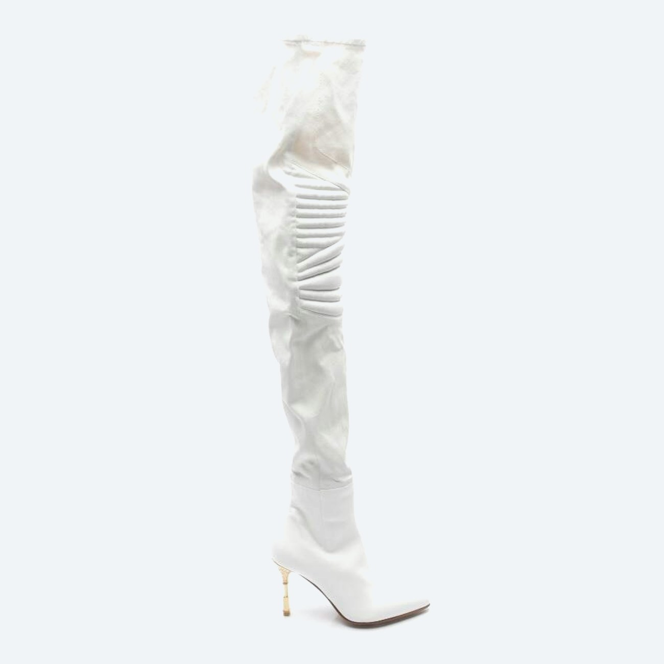 Image 1 of Overknee Boots EUR 39 White in color White | Vite EnVogue