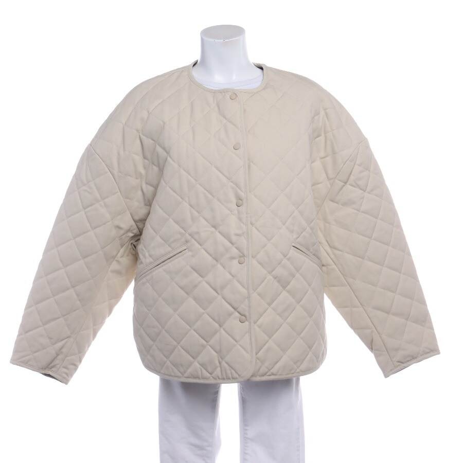 Image 1 of Quilted Jacket L Beige in color White | Vite EnVogue