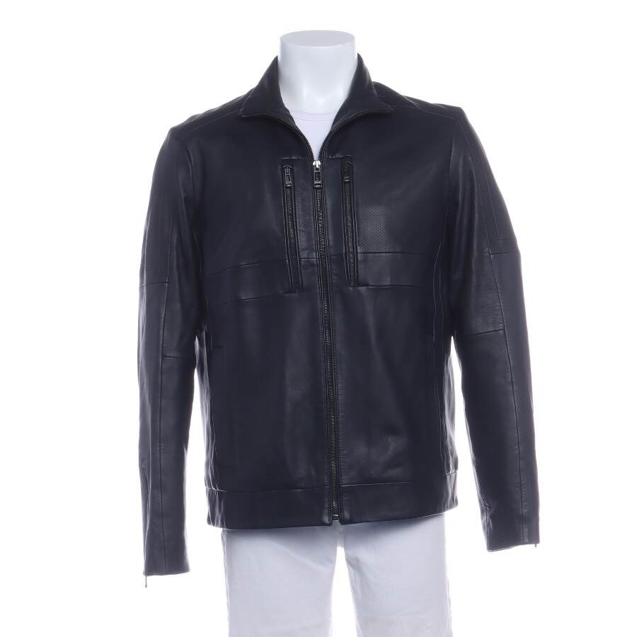 Image 1 of Leather Jacket M Navy in color Blue | Vite EnVogue