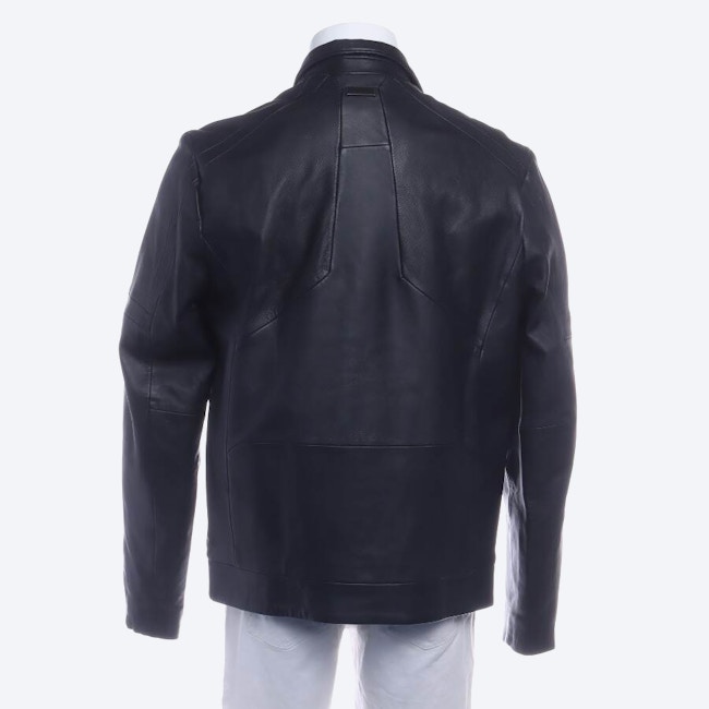 Image 2 of Leather Jacket M Navy in color Blue | Vite EnVogue