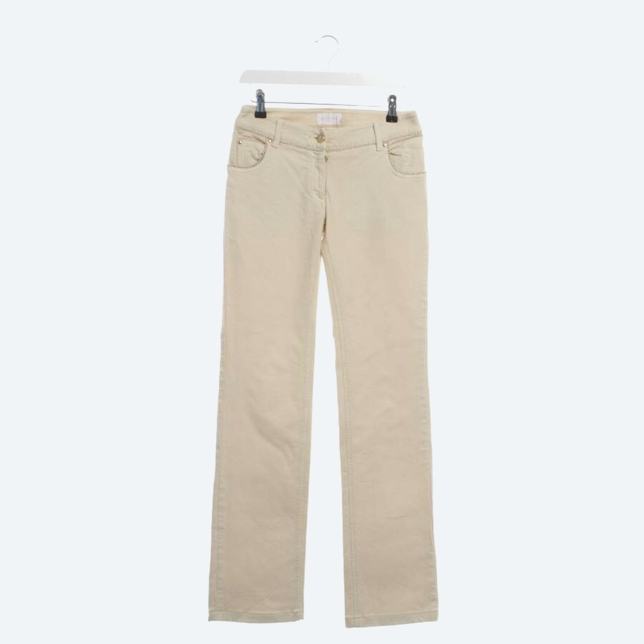 Image 1 of Jeans Straight Fit 34 Beige in color White | Vite EnVogue