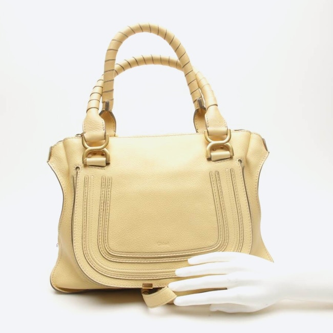Image 4 of Marcie Tote Bag Medium Handbag Pastel Yellow in color Yellow | Vite EnVogue