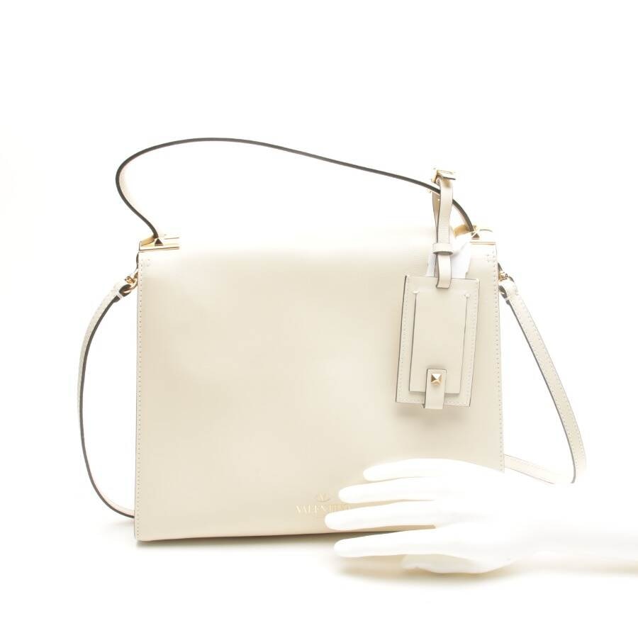 Image 4 of Rockstud Crossbody Bag Beige in color White | Vite EnVogue