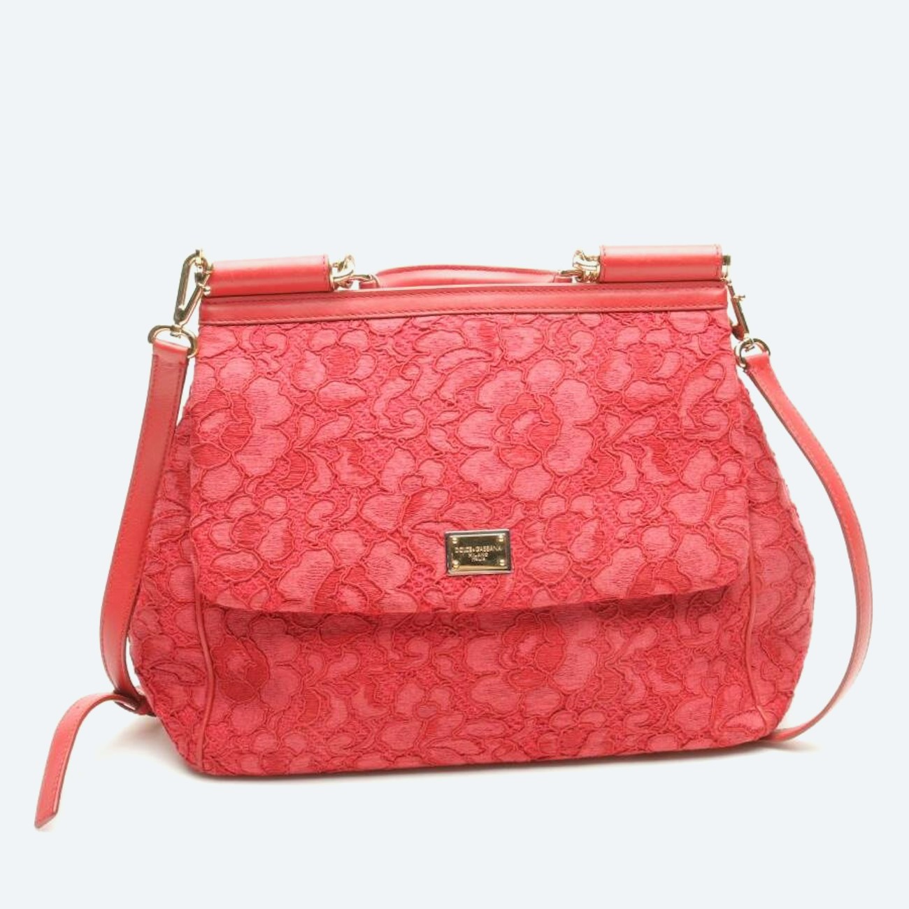 Image 1 of Miss Sicily Lace Handbag Red in color Red | Vite EnVogue