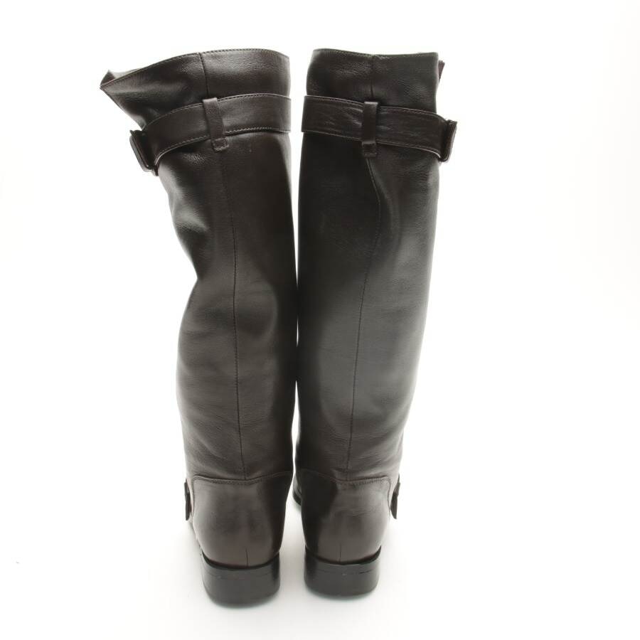 Image 3 of Boots EUR 37.5 Dark Brown in color Brown | Vite EnVogue