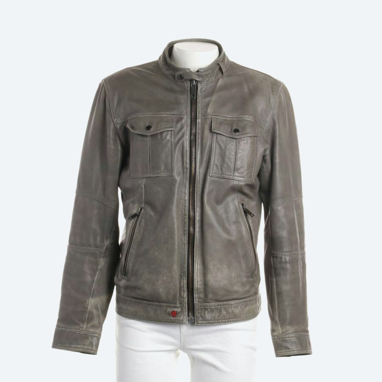 Image 1 of Leather Jacket 48 Gray in color Gray | Vite EnVogue