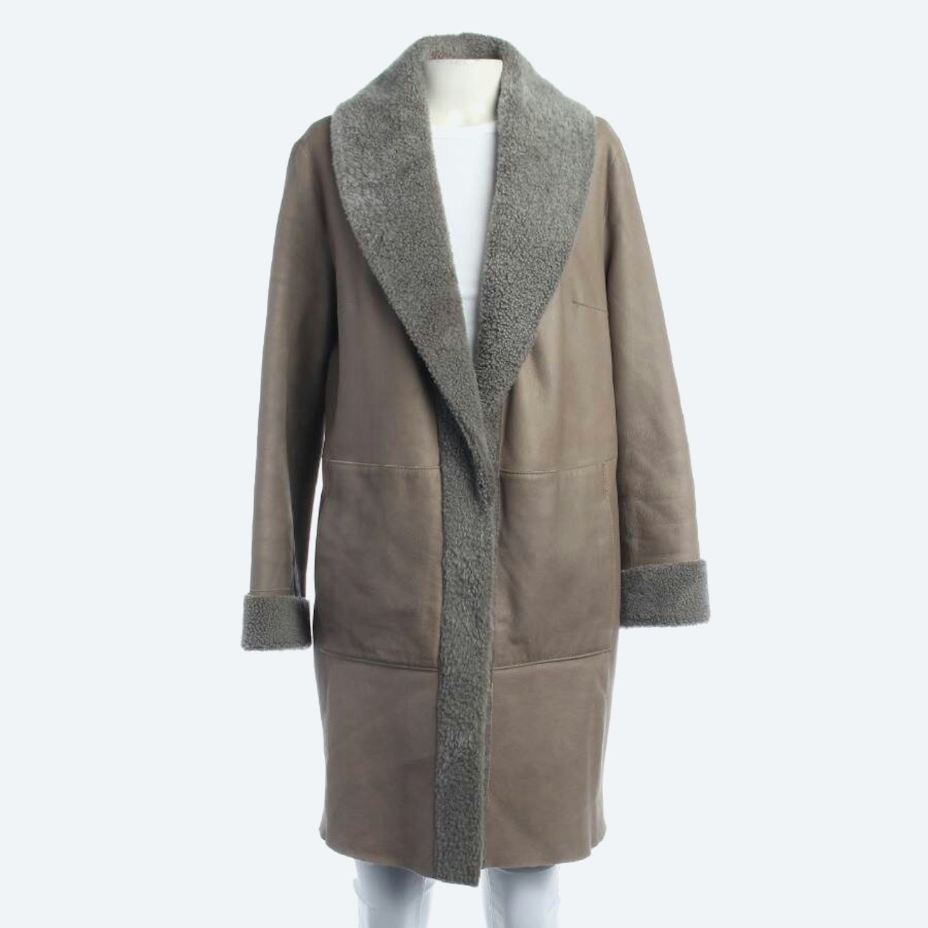 Image 1 of Sheepskin Coat 42 Gray in color Gray | Vite EnVogue