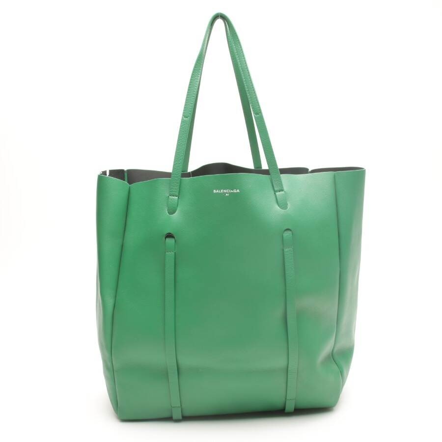 Image 1 of Plain Fleur Aniline Shopper Green in color Green | Vite EnVogue