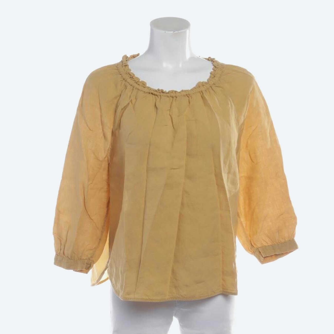 Image 1 of Linen Blouse 34 Mustard Yellow in color Yellow | Vite EnVogue